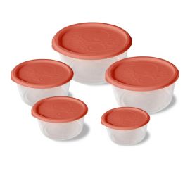 Набор круглых низких многофункциональных контейнеров Martika 5 шт. С264 
