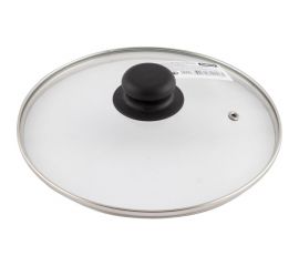 Стеклянная крышка с ручкой Mallony 22 см, металлический обод, паровыпуск 987016 