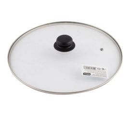 Стеклянная крышка с ручкой Mallony 32 см, металлический обод, паровыпуск 987025 