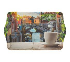 Сервировочный поднос Mallony FANTASIA размер 43,5x27x2,8 см, из термостойкого пластика с дизайном 008260 