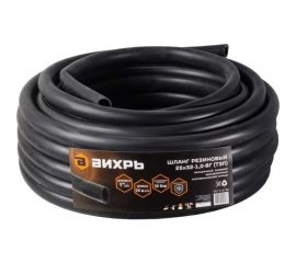 Резиновый армированный шланг Вихрь 25x32-1.0 мм, ВГ, 25 м, чёрный, ТЭП 73/7/2/36 