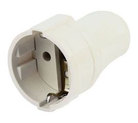 Штепсельное гнездо Smartbuy с заземлением, белое, 16А, 250В SBE-16-S01-wz 