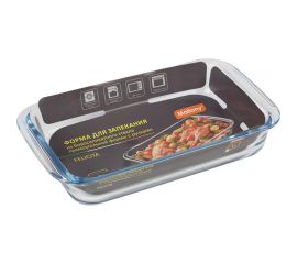 Форма для запекания Mallony Felicita объем 1 л из боросиликатного стекла прямоугольная форма с ручками 007179 