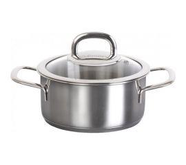 Кастрюля Kukmara SAFIA 1.2 л, 16 см, со стеклянной крышкой SF-CA1216G 