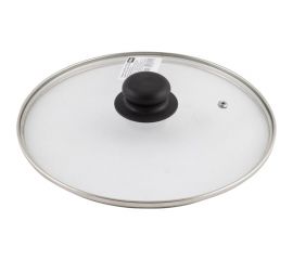 Стеклянная крышка с ручкой Mallony 24 см, металлический обод, паровыпуск 987017 