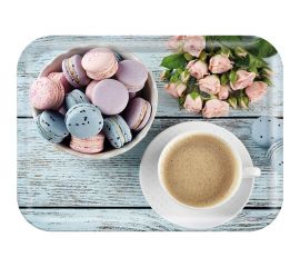 Сервировочный поднос Mallony FANTASIA размер 28,9x18,9x1,8 см, из термостойкого пластика с дизайном 008259 