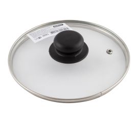 Стеклянная крышка с ручкой Mallony 18 см, металлический обод, паровыпуск 987022 