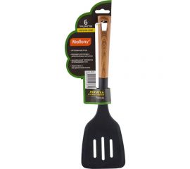 Лопатка Mallony FORESTA с отверстиями из нейлона, с пластиковой ручкой, дизайн под дерево, 33,5x9,8 см 006459 
