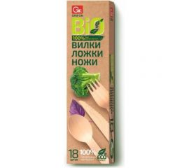 Набор столовых приборов из дерева GRIFON на 6 персон 105-315 