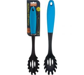 Ложка для спагетти Mallony KT-05B нейлон черный с цветной ручкой цвет голубой 002821 