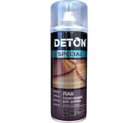 Защитный тонирующий лак для дерева DETON белый, аэрозоль 520 мл DTN-A07314 