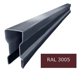 Заборная планка ТАВРОС 0.4х15х2000 мм, полиэстер, глянец, RAL 3005 винно-красный 2000562 