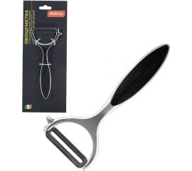 Овощечистка Mallony MODERNO с горизонтальным лезвием прорезиненная ручка 984043 