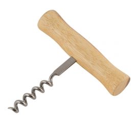 Штопор Mallony ELICA 9х9 см, из нержавеющей стали, с деревянной ручкой 985955 