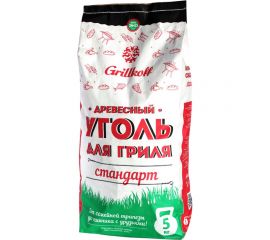 Древесный уголь для гриля Grillkoff стандарт, пакет 5 кг 2 