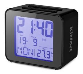 Часы с термометром KITFORT черный КТ-3303-1 