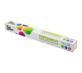 Пищевой пергамент для выпечки Fun Clean силиконизированный, 8 м, 38 см, в картонной упаковке 7578 