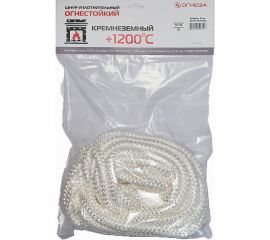 Термостойкий кремнеземный шнур Огнеза ШКН 10 мм х 10 м 107412 