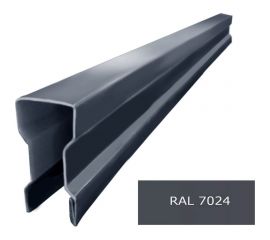 Заборная планка ТАВРОС 0.4х22х2000 мм, полиэстер, глянец, RAL 7024 графитовый серый 2000844 