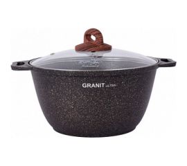 Кастрюля Kukmara линия Granit ultra original 4 л со стеклянной крышкой антипригарное покрытие ТП9312 кго42а 