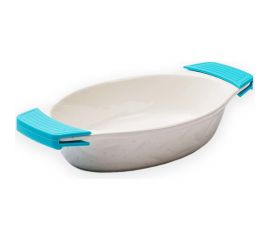 Форма для запекания с силиконовыми ручками JEWEL фарфор, 26 см, овальная ПП00035-08 