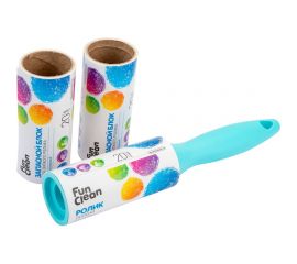 Набор Fun Clean липкий ролик для одежды, 20 слоев, ролик, 2 запасных блока 7880 