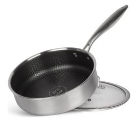 Глубокая сковорода Edenberg с крышкой 24 см нержавеющая сталь тефлон EB-14151 