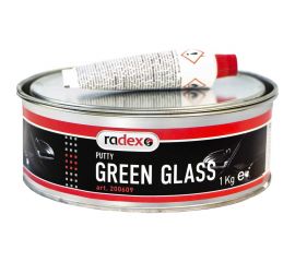 Шпатлевка со стекловолокном с отвердителем Radex GREEN GLASS 1кг (12302) 200609 