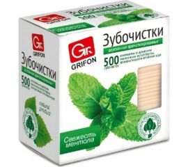 Зубочистки GRIFON из дерева с ментолом, 500 шт 400-513 
