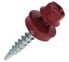 Кровельные саморезы ВИРТУОЗ 4,8х38 мм, RAL 3005, красное вино, 25 шт. 26804 