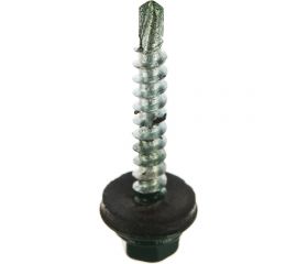 Кровельный саморез Качественный КРЕПЕЖ зеленый мох 4,8\35 RAL 6005 50 шт 0200105 КЧ 