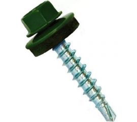 Кровельные саморезы ВИРТУОЗ 4,8х38 мм, RAL 6005, зеленый мох, 25 шт. 26859 