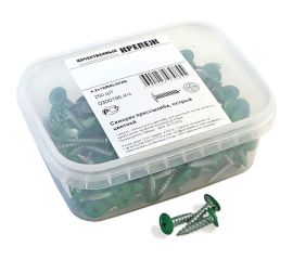 Прессшайба Качественный КРЕПЕЖ 4.2х19 мм, зеленая мята RAL 6029, острый, 250 шт 0300195 КЧ 