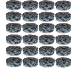 Барабанные гвозди КОРДЛЕНД 7200 шт. (24 кассеты по 300 шт.) O 2,5 мм, длина 40 мм, O шляпки 6,5 мм, ершеные GVB-00003.24 