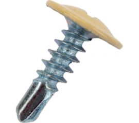 Прессшайба Качественный КРЕПЕЖ 4.2х13 мм, слоновая кость RAL 1014, сверло, 450 шт 0300331 КЧ 