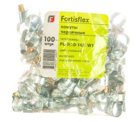 Червячный хомут FORTISFLEX PL-9/W1 10-16 мм 68981 