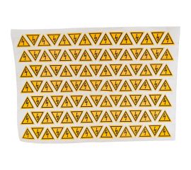 Знак "молния" 25мм EKF 100 шт 208494 an-1-02 