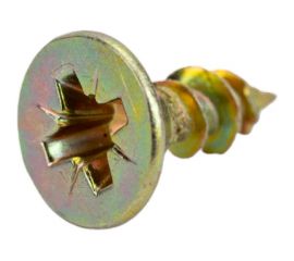 Шуруп крепежная техника жёлтый цинк 4,0x12, 1000 шт. 431332 БК 