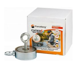 Поисковый двухсторонний магнит F200х2, сила сцепления 220 кг Forceberg 9-2032054 