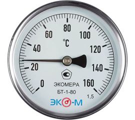 Биметаллический термометр ЭКО-М ЭКОМЕРА БТ-1-80-160С-L80 
