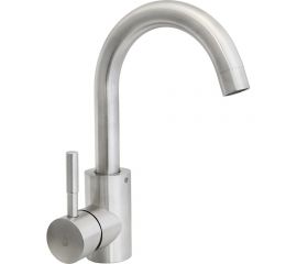 Смеситель для кухни SANTREK AQUA-940 ""INOX"" d-35 нержавеющая сталь, низкий излив 288280 