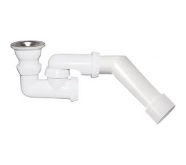 Сифон для душевого поддона Wirquin D50 мм., с регулируемым сифоном и жестким патрубком 30975110 