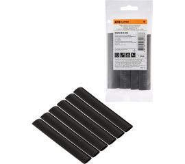 Набор термоусаживаемых клеевых трубок TDM ""Моноцвет, черный 12,7/4,3 "" SQ0548-3208 