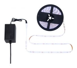 Комплект светодиодной ленты Lamper 5 м IP65 с блоком питания, холодное белое свечение 142-401 
