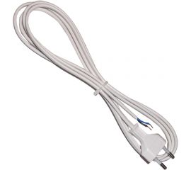 Сетевой шнур с вилкой ООО ""ОПТИКОМ ЭЛЕКТРИК"" белый 1,8м 2x0,75мм2 1406.0299 