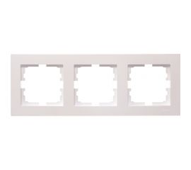 3-ая горизонтальная рамка Lezard VESNA без вставки, жемчужно-белый перламутр 742-3000-148 