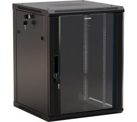 Настенный шкаф Hyperline TWB-1266-GP-RAL9004 19-дюймовый, 12U, 650x600х600мм 392634 