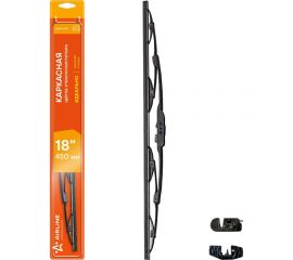 Щетка стеклоочистителя 450 мм, 18"", каркасная, 2 адаптера Airline AWB-K-450 