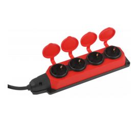 Силовой удлинитель ЭРА UK4e3x1,55mIP44(KG) с заземлением, 4 розетки, каучук, 5м, КГ 3x1,5мм2 IP44 Б0057585 