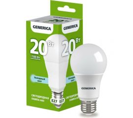 Светодиодная лампа GENERICA A60 груша 20Вт 230В 6500К E27 LL-A60-20-230-65-E27-G 